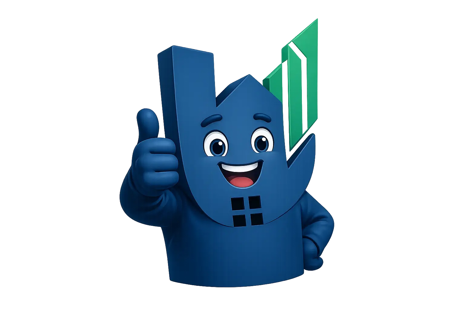 CrystalHaven mascot giving a thumbs up