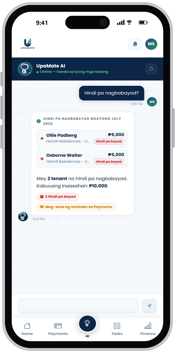 UpaMate AI assistant